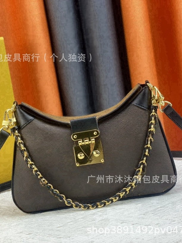Women's Bag New Chain Horn Underarm Bag Shoulder Crossbody Bag Simple All-match Handbag Bag