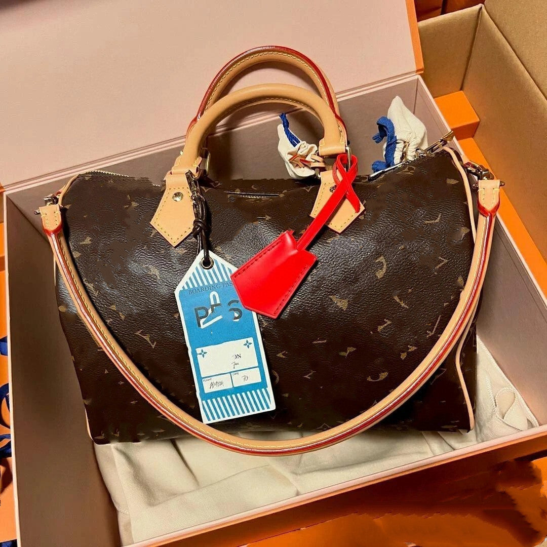 New Genuine Leather Pillow  Unisex Handbag Travel Bag Shopping Bag Shoulder 30 Boston Handbag