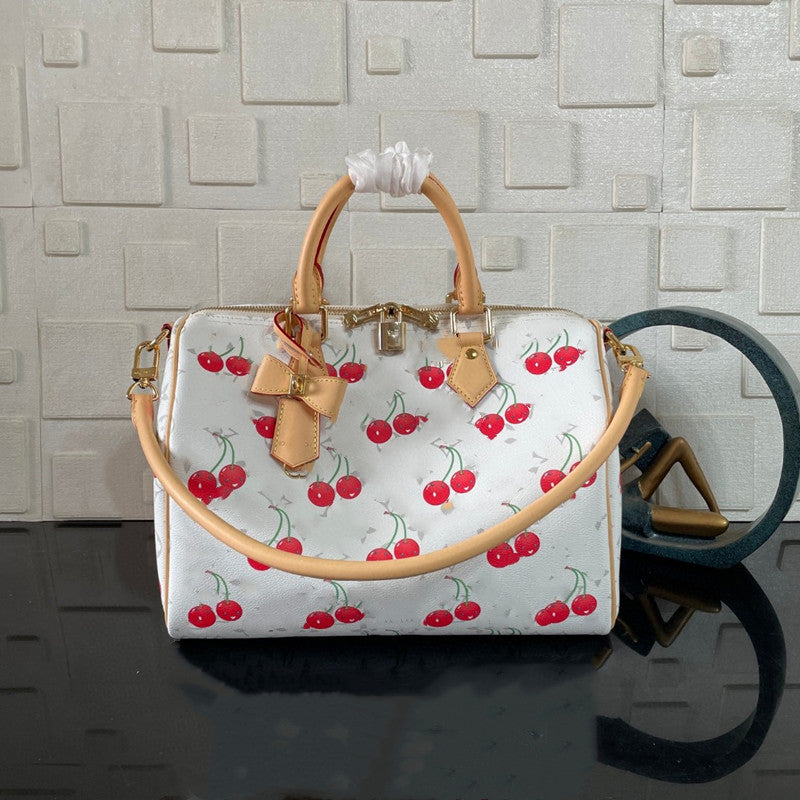 New Genuine Leather Pillow  Unisex Handbag Travel Bag Shopping Bag Shoulder 30 Boston Handbag