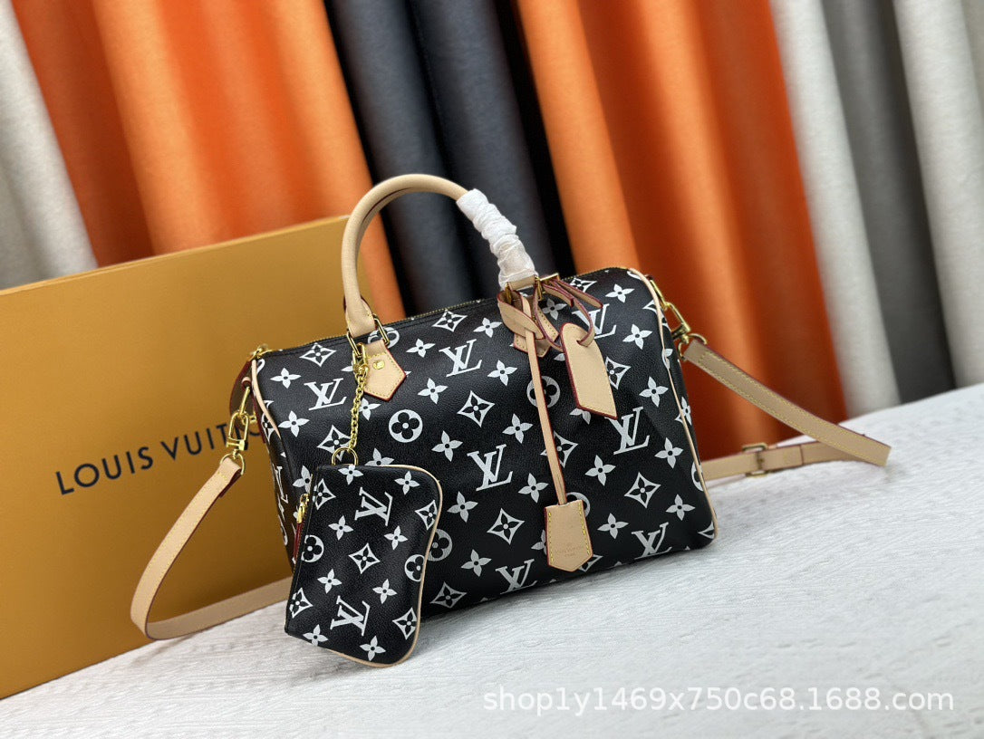 25m Lv fashion  Women's Bag Men's Bag Shoulder Crossbody Bag Handbag Tote Bag Shopping Bag Baguette Croissant Carr Genuine Leathe